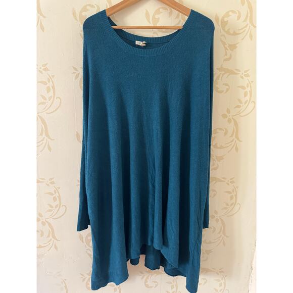Eileen Fisher Ladies 2X Teal Sweater - Picture 1 of 3